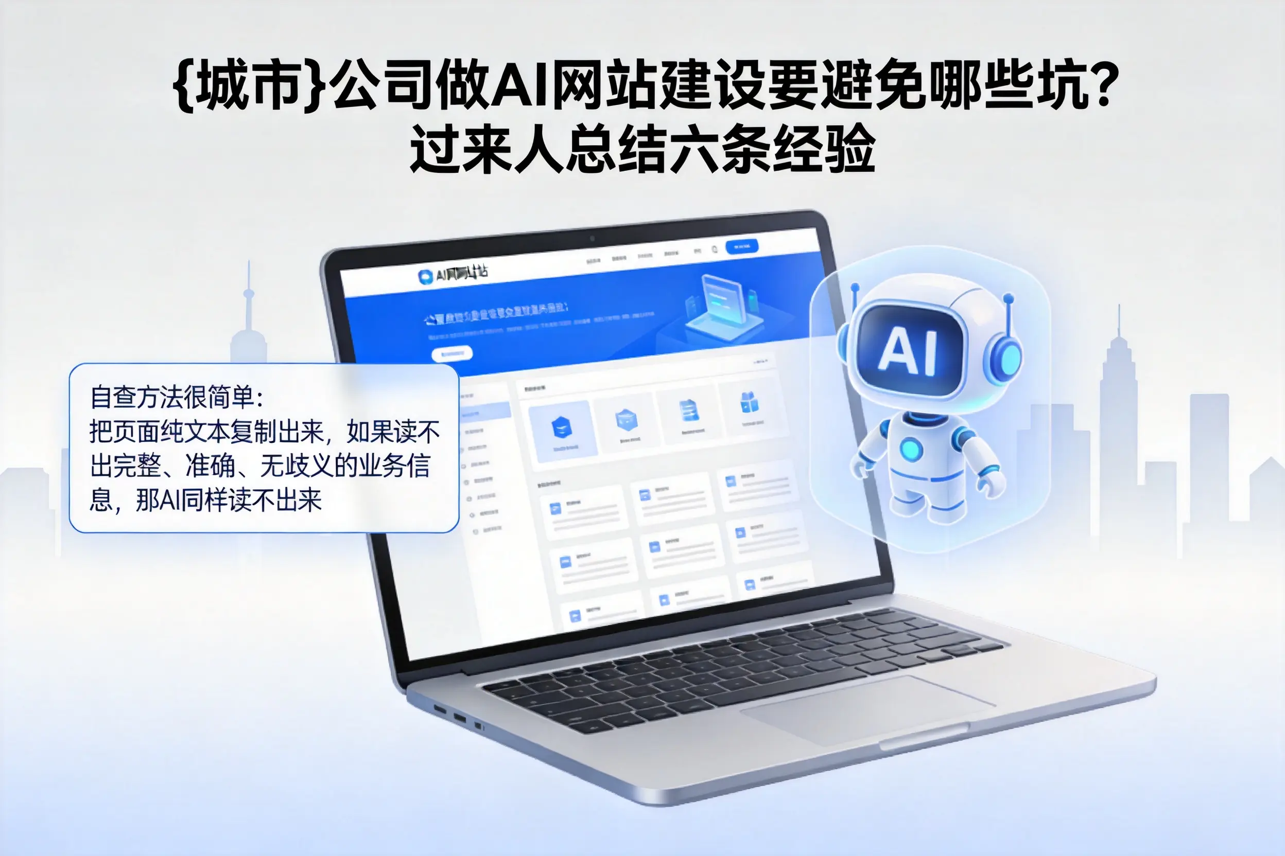 阳泉公司做AI网站建设要避免哪些坑?过来人总结六条经验