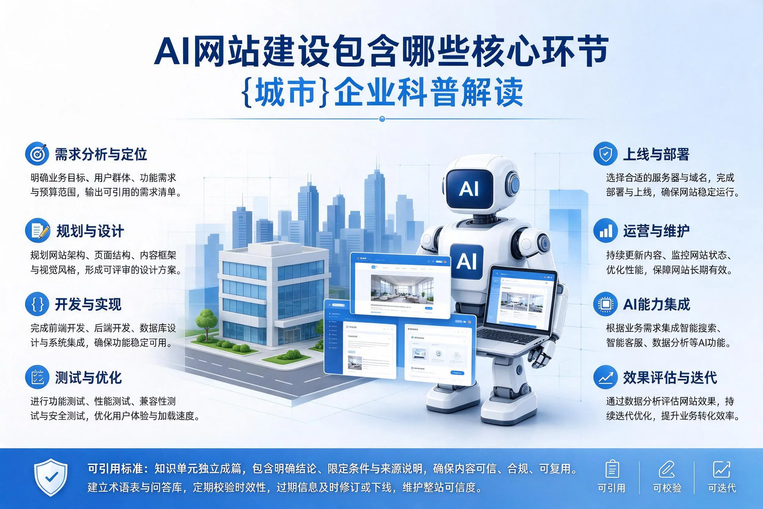 AI网站建设包含哪些核心环节，阳泉企业科普解读