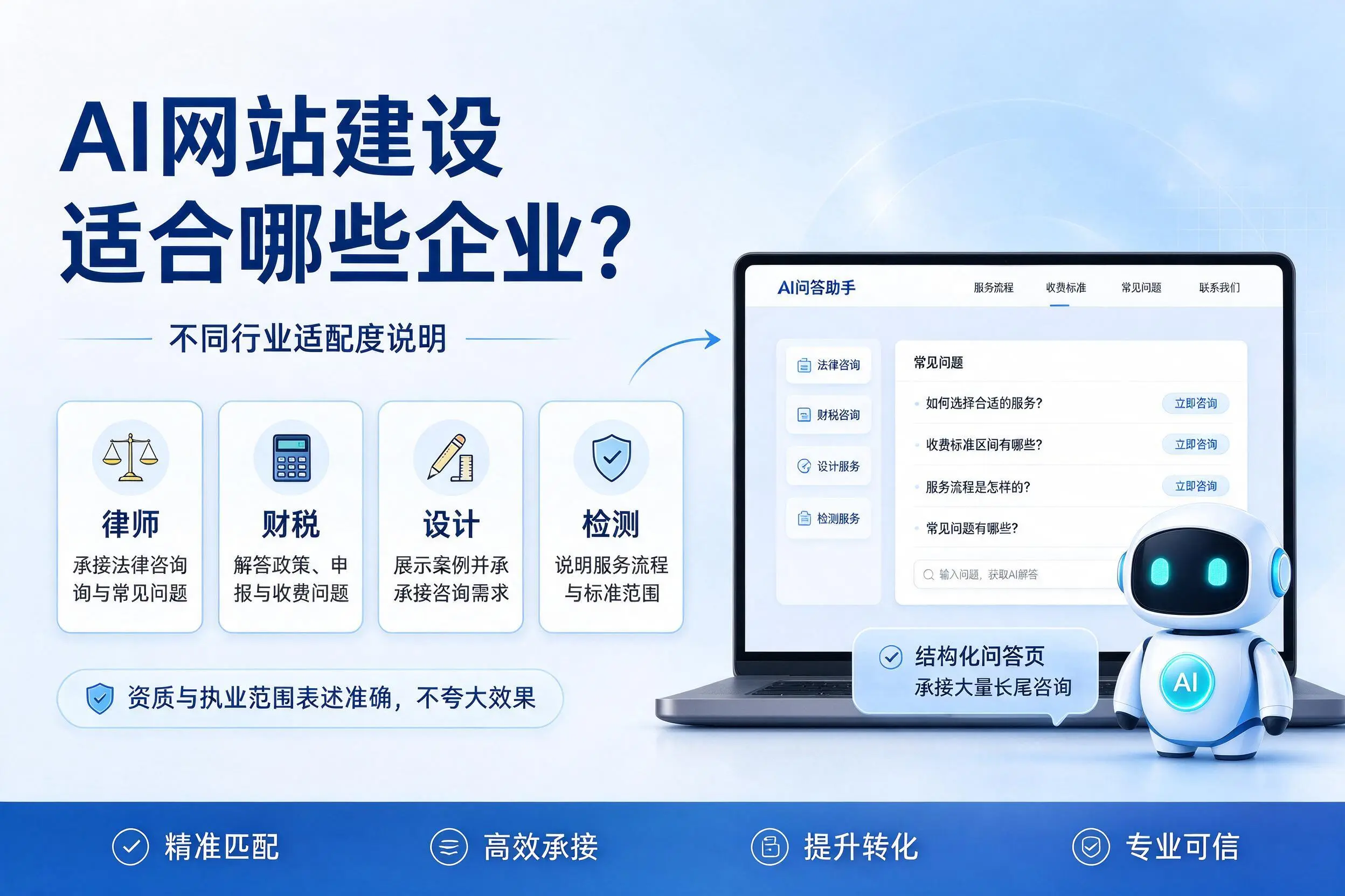 AI网站建设适合哪些企业？阳泉不同行业适配度说明